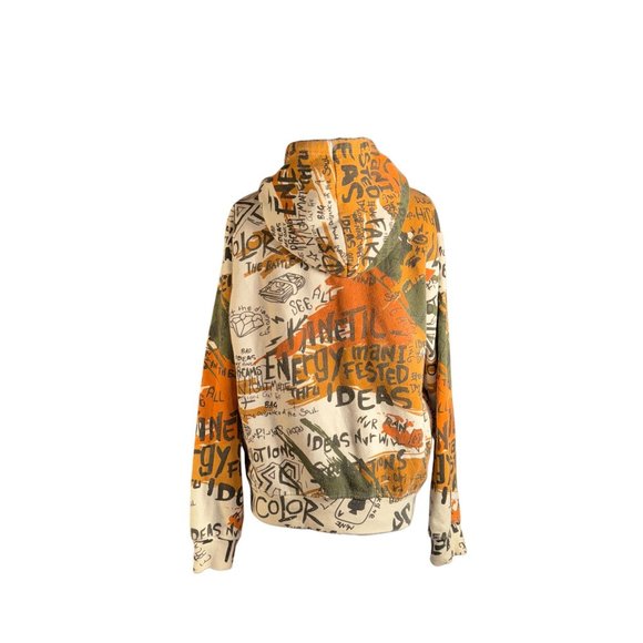 Vintage Another Hype Piece Graphic Design Hooded Sweatshirt Size Medium - Picture 5 of 11